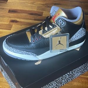 Jordan 3 Retro Black Cement Gold